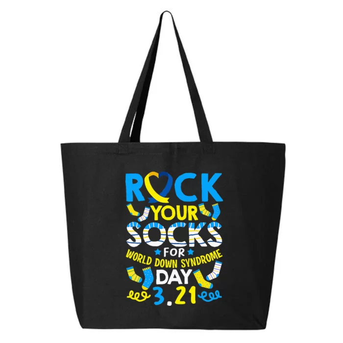 Rock Your Socks Down Syndrome Day Awareness 25L Jumbo Tote