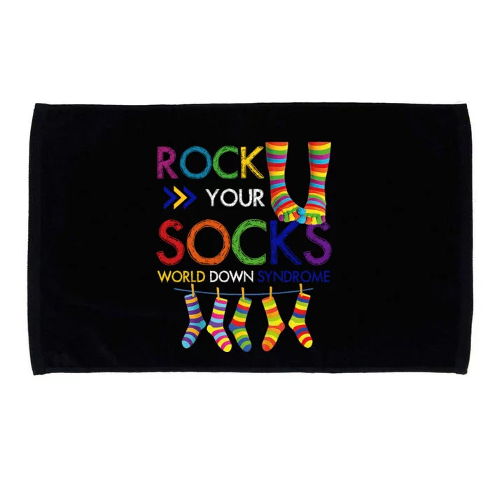 Rock Your Socks World Down Syndrome Awareness Microfiber Hand Towel