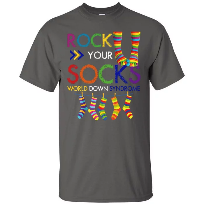 Rock Your Socks World Down Syndrome Awareness Tall T-Shirt