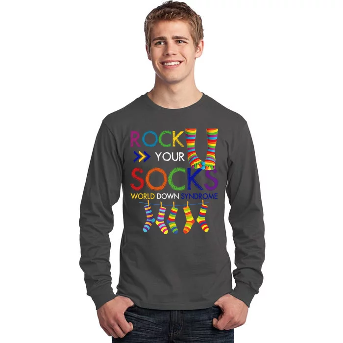 Rock Your Socks World Down Syndrome Awareness Tall Long Sleeve T-Shirt