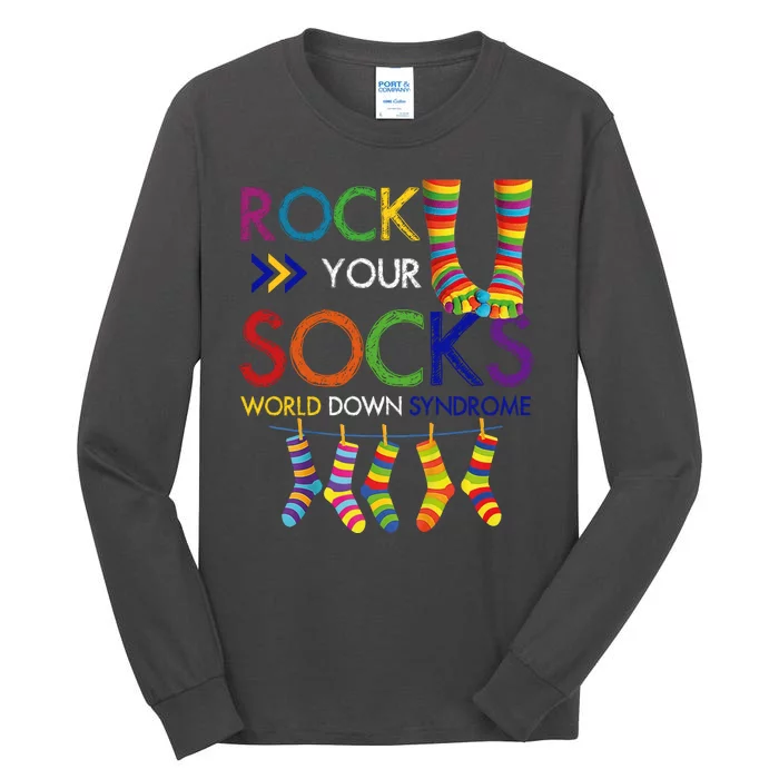 Rock Your Socks World Down Syndrome Awareness Tall Long Sleeve T-Shirt