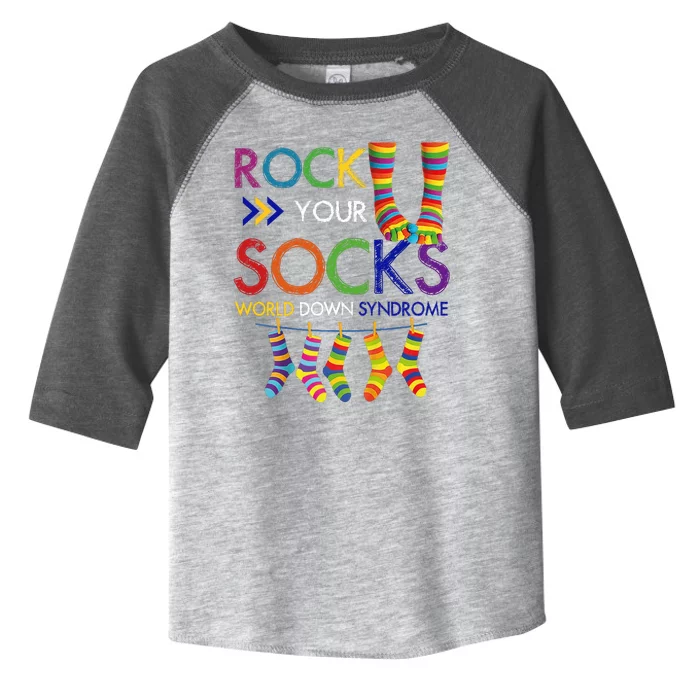 Rock Your Socks World Down Syndrome Awareness Toddler Fine Jersey T-Shirt