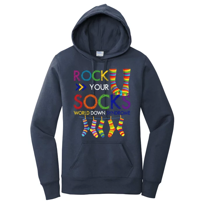 Rock Your Socks World Down Syndrome Awareness Women's Pullover Hoodie