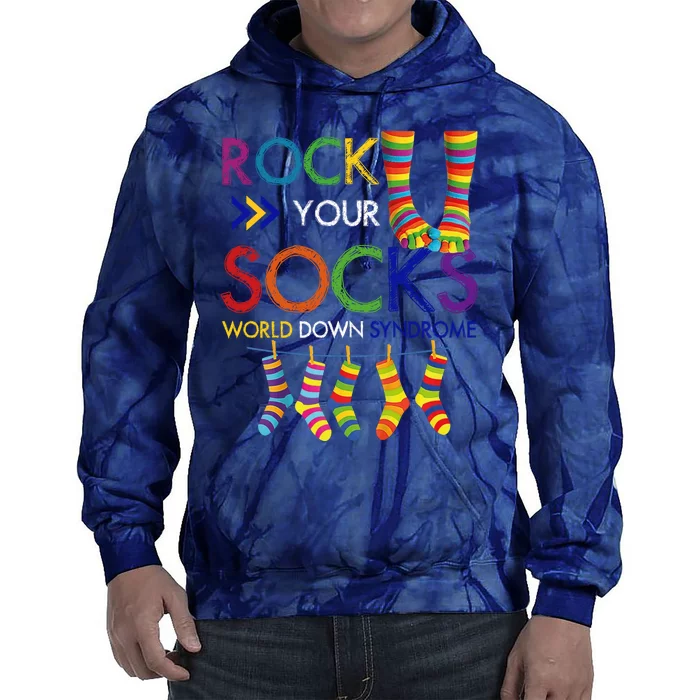 Rock Your Socks World Down Syndrome Awareness Tie Dye Hoodie