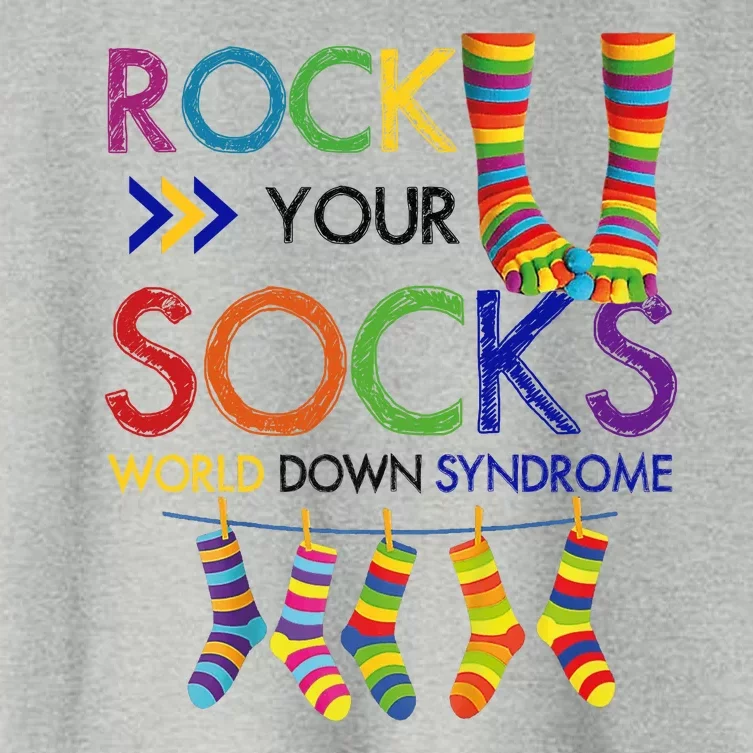 Rock Your Socks World Down Syndrome Awareness Women's Crop Top Tee