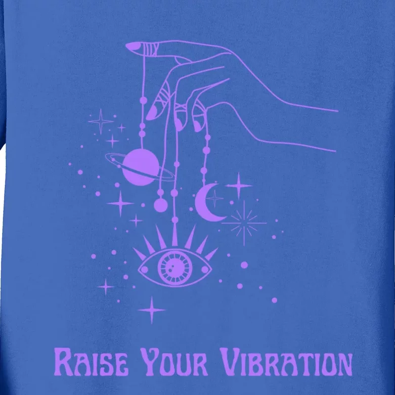 Raise Your Vibration New Age Purple Law Of Attraction Cute Gift Kids Long Sleeve Shirt