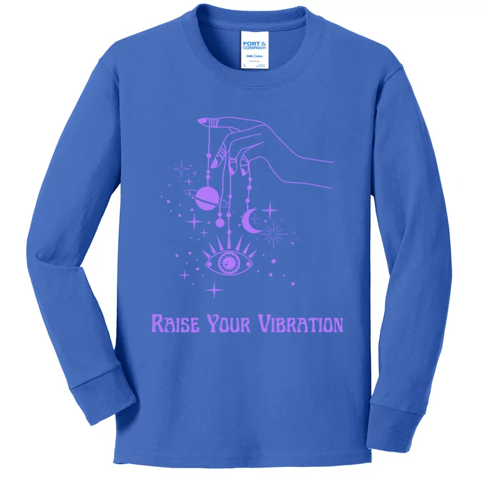 Raise Your Vibration New Age Purple Law Of Attraction Cute Gift Kids Long Sleeve Shirt