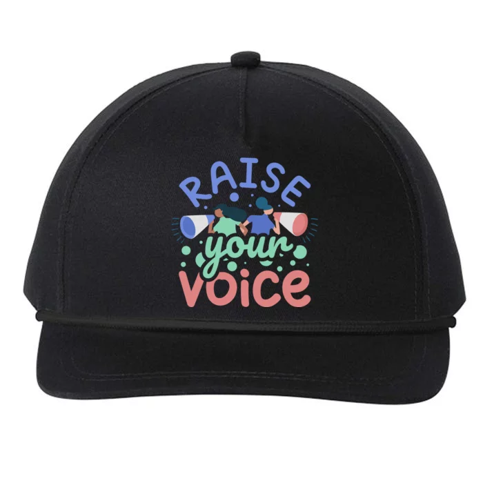 Raise Your Voice Snapback Five-Panel Rope Hat