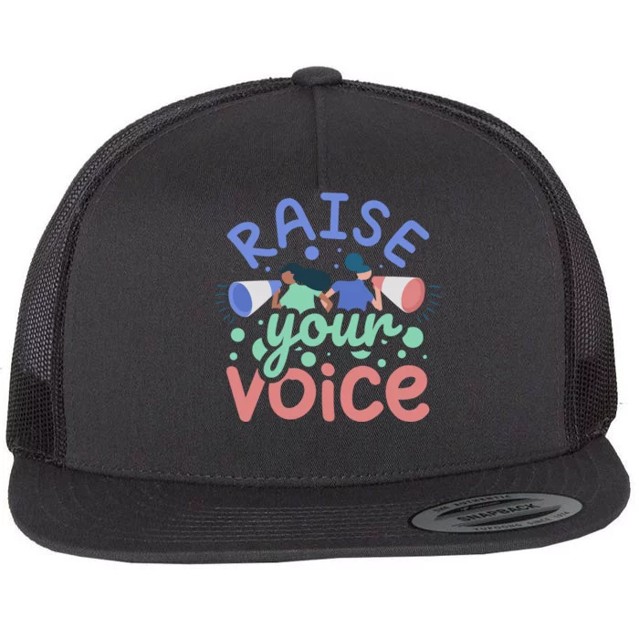 Raise Your Voice Flat Bill Trucker Hat