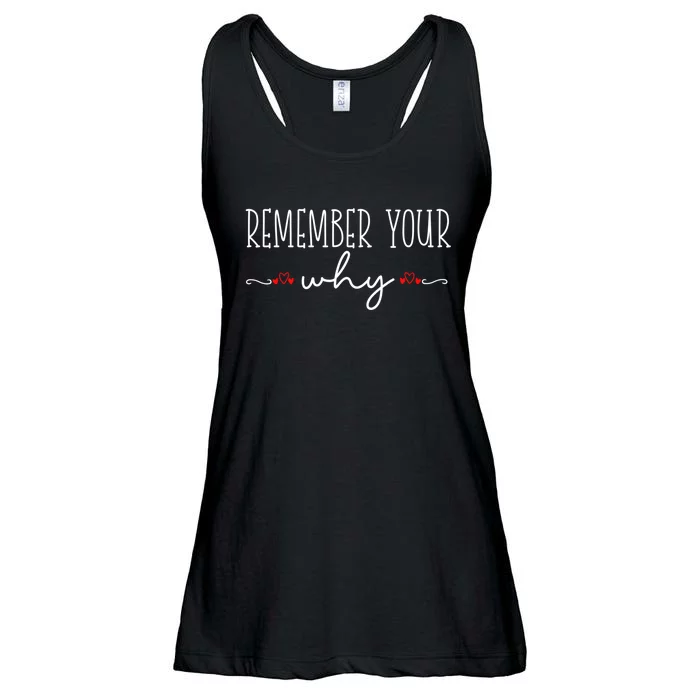 Remember Your Why Funny Sarcastic Inspirational Quote Ladies Essential Flowy Tank