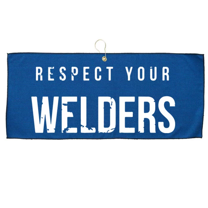 Respect Your Welders. Proud Welding Gifts For Welders Large Microfiber Waffle Golf Towel