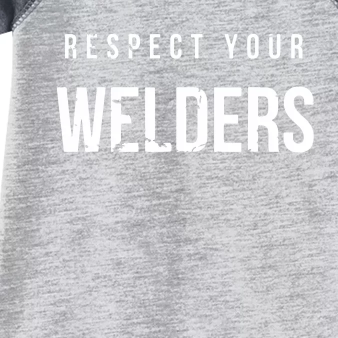 Respect Your Welders. Proud Welding Gifts For Welders Infant Baby Jersey Bodysuit