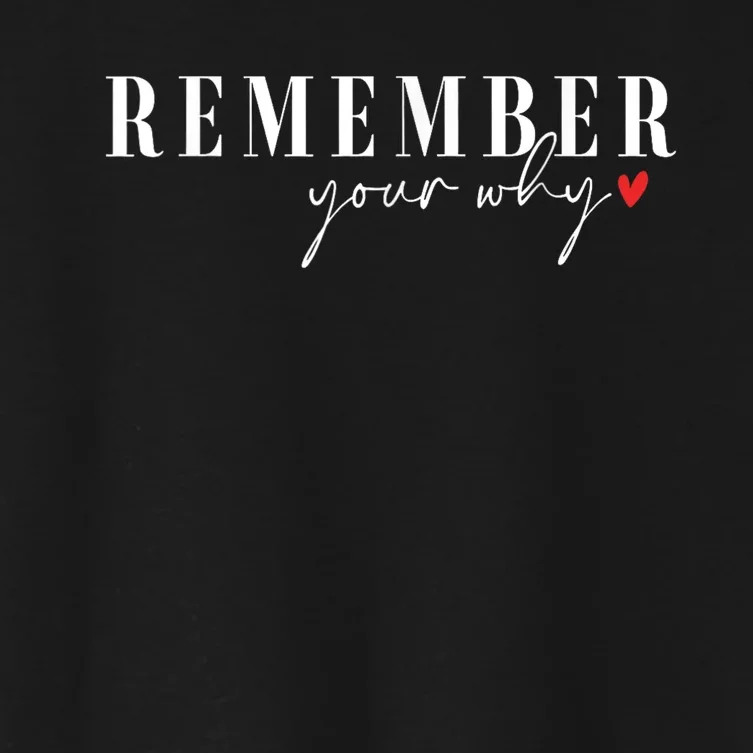 Remember Your Why Motivational Women's Crop Top Tee