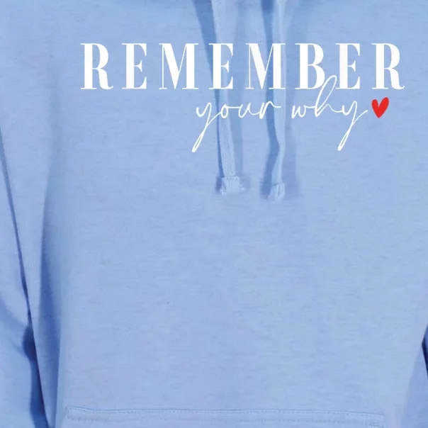 Remember Your Why Motivational Unisex Surf Hoodie