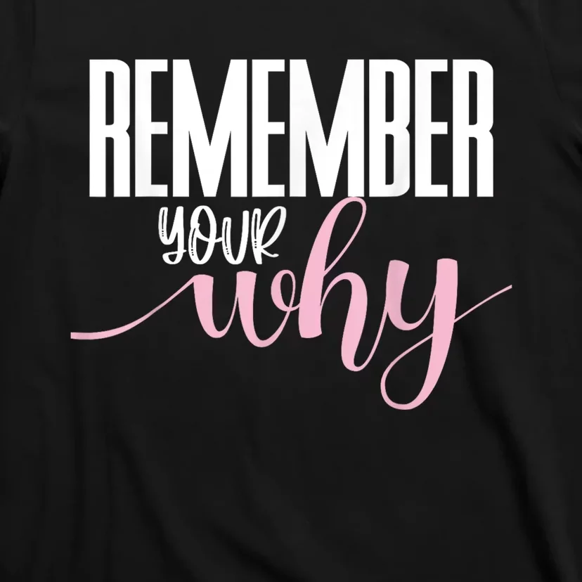 Remember Your Why Gym Motivation Fitness Inspirational T-Shirt