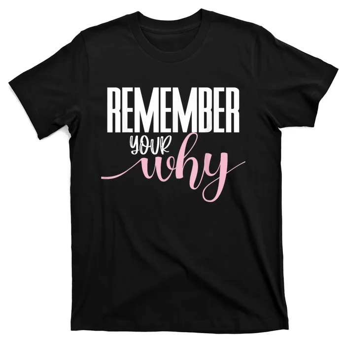 Remember Your Why Gym Motivation Fitness Inspirational T-Shirt