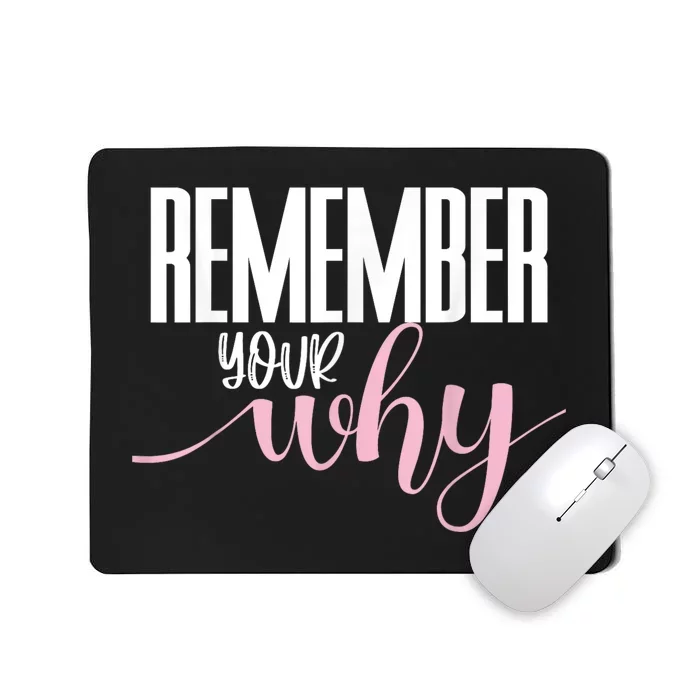 Remember Your Why Gym Motivation Fitness Inspirational Mousepad