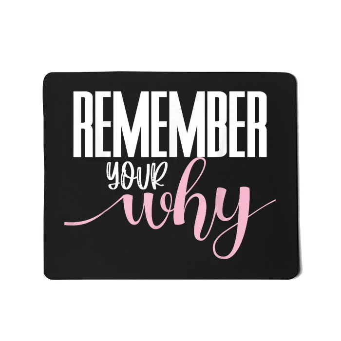 Remember Your Why Gym Motivation Fitness Inspirational Mousepad