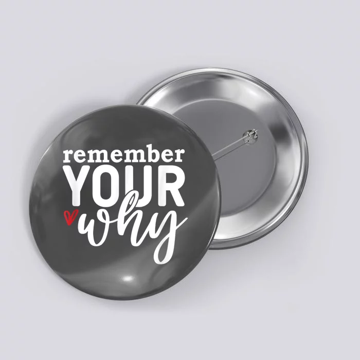 Remember Your Why Inspirational Button