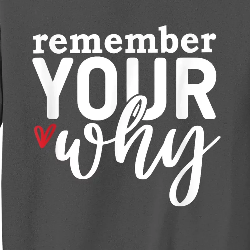 Remember Your Why Inspirational Tall Sweatshirt