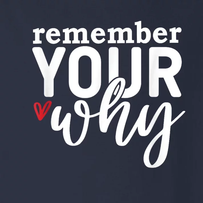 Remember Your Why Inspirational Toddler Long Sleeve Shirt