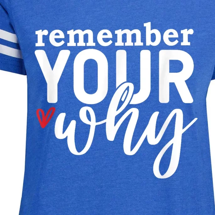 Remember Your Why Inspirational Enza Ladies Jersey Football T-Shirt