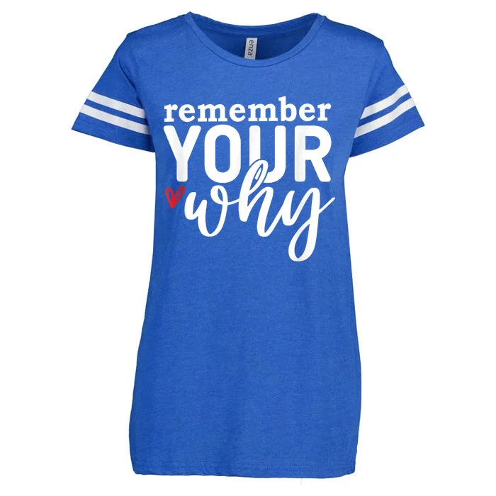 Remember Your Why Inspirational Enza Ladies Jersey Football T-Shirt