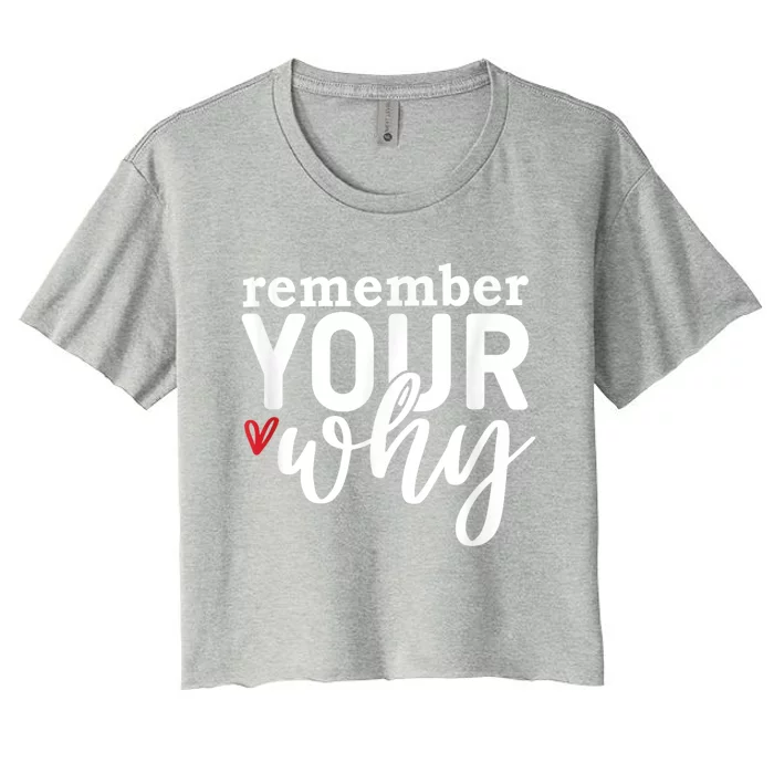 Remember Your Why Inspirational Women's Crop Top Tee