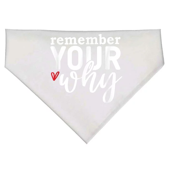 Remember Your Why Inspirational USA-Made Doggie Bandana