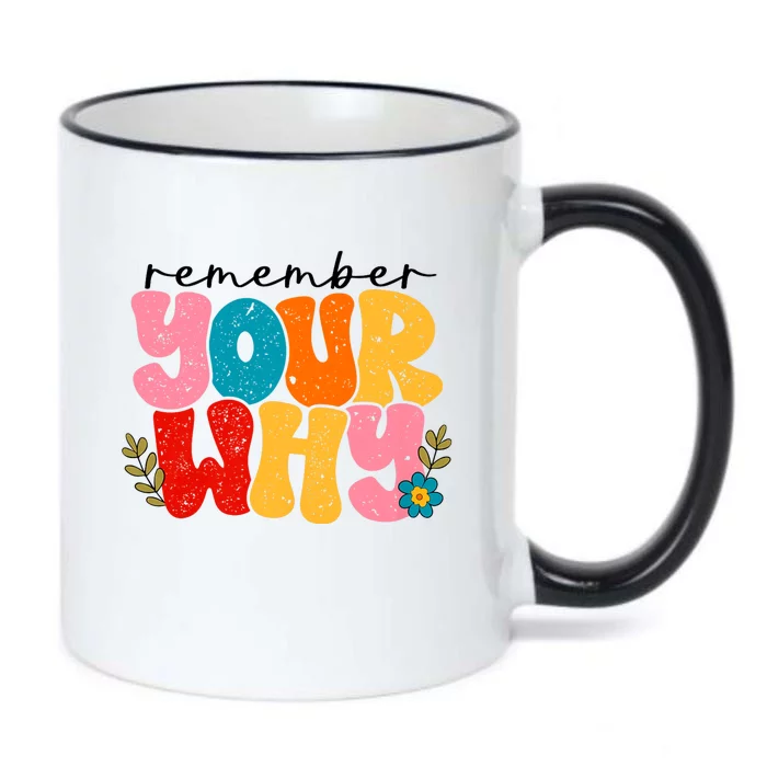 Remember Your Why Inspirational Motivational Sarcastic Black Color Changing Mug