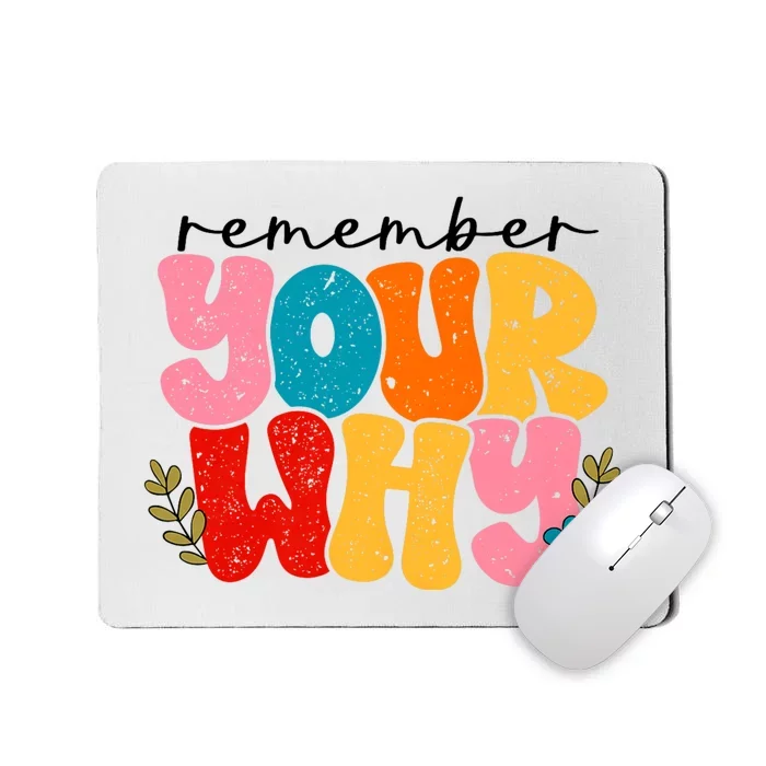 Remember Your Why Inspirational Motivational Sarcastic Mousepad