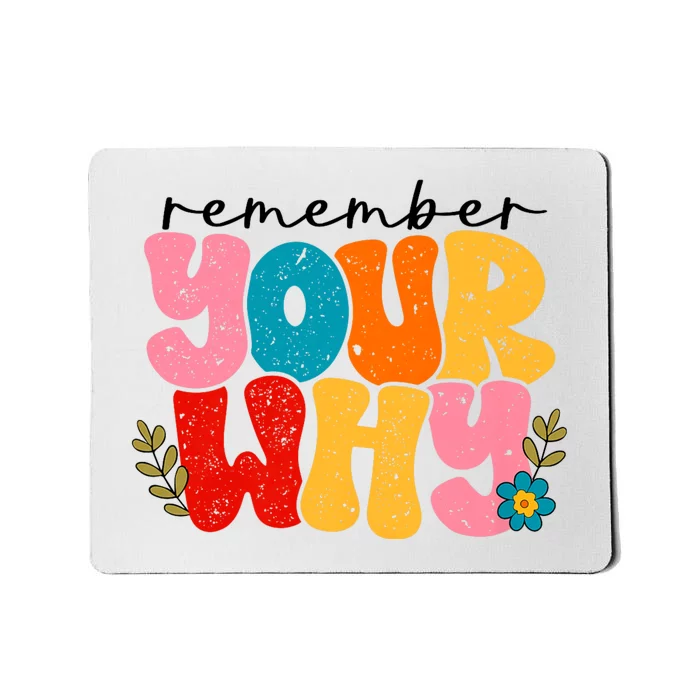 Remember Your Why Inspirational Motivational Sarcastic Mousepad