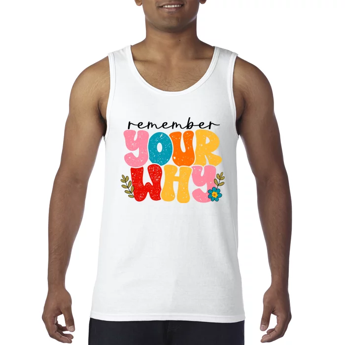 Remember Your Why Inspirational Motivational Sarcastic Tank Top