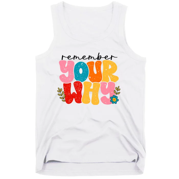 Remember Your Why Inspirational Motivational Sarcastic Tank Top