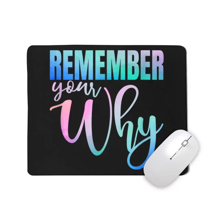 Remember Your Why Gym Motivation Fitness Inspirational Mousepad