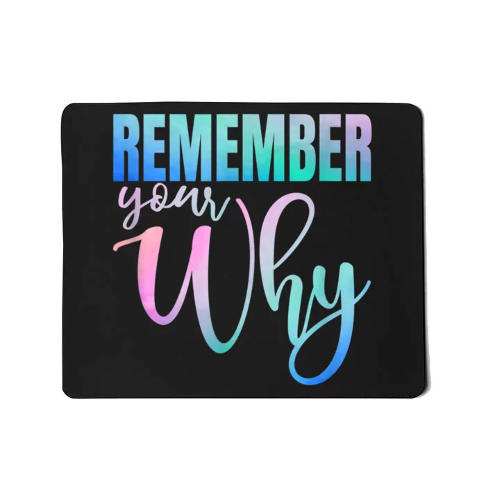 Remember Your Why Gym Motivation Fitness Inspirational Mousepad