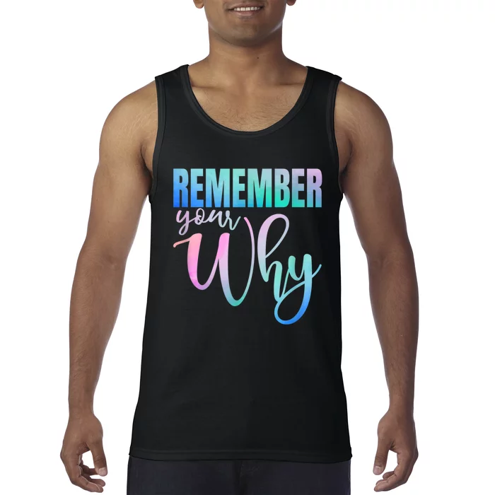 Remember Your Why Gym Motivation Fitness Inspirational Tank Top