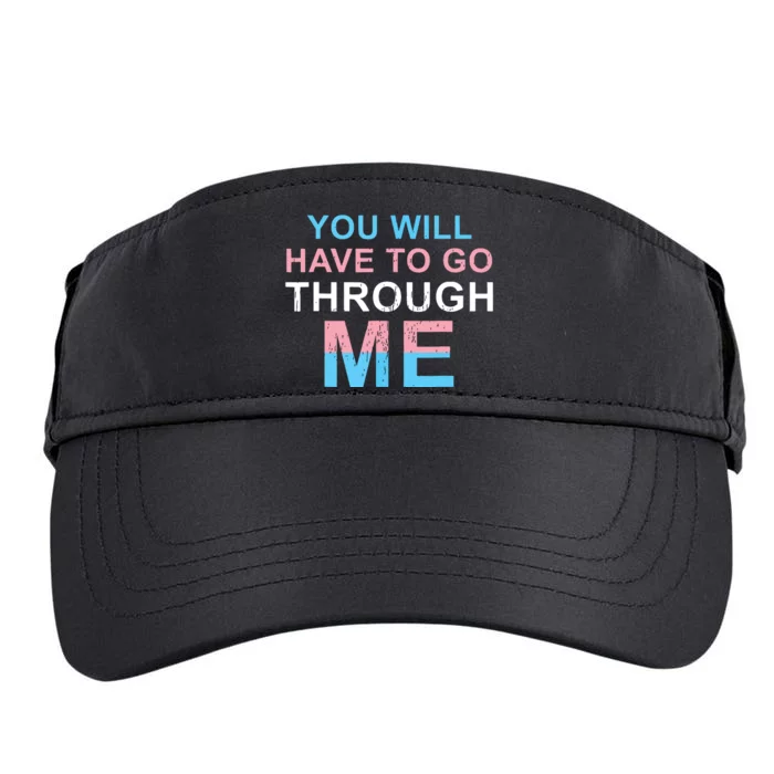 Retro You Will Have To Go Through Me Lgbtq Adult Drive Performance Visor