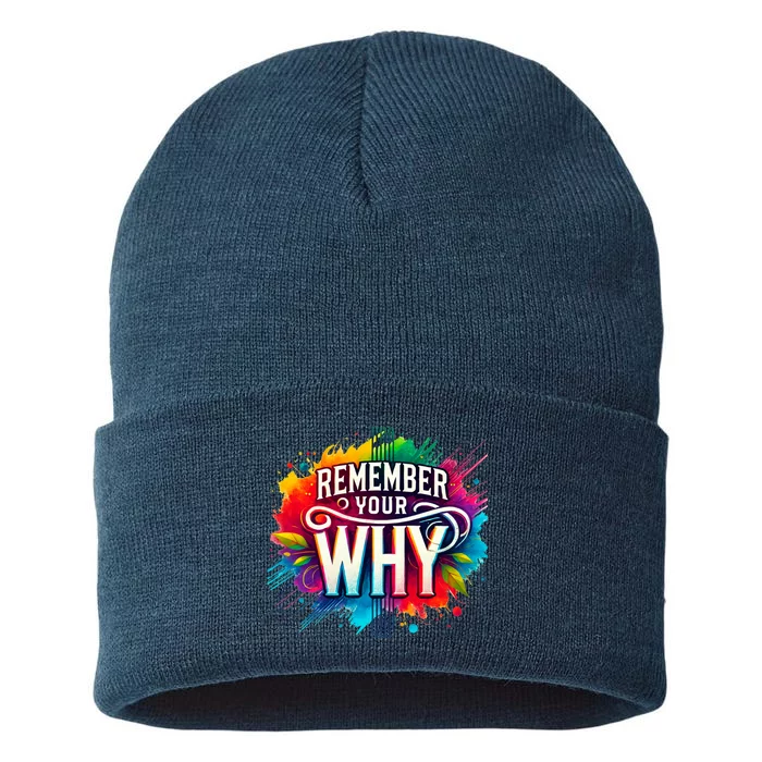 Remember Your Why Sustainable Knit Beanie