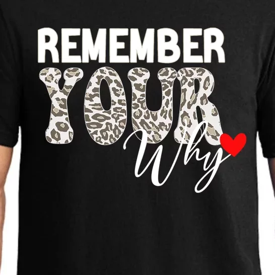 Remember Your Why Cool Funny Motivation Inspirational Quote Pajama Set