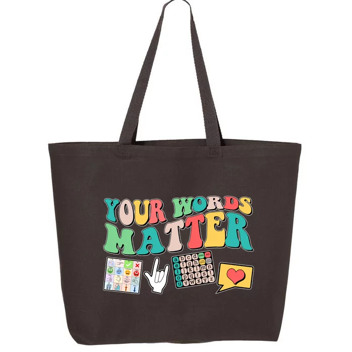 Retro Your Words Matters Speech Therapy Specialist 25L Jumbo Tote