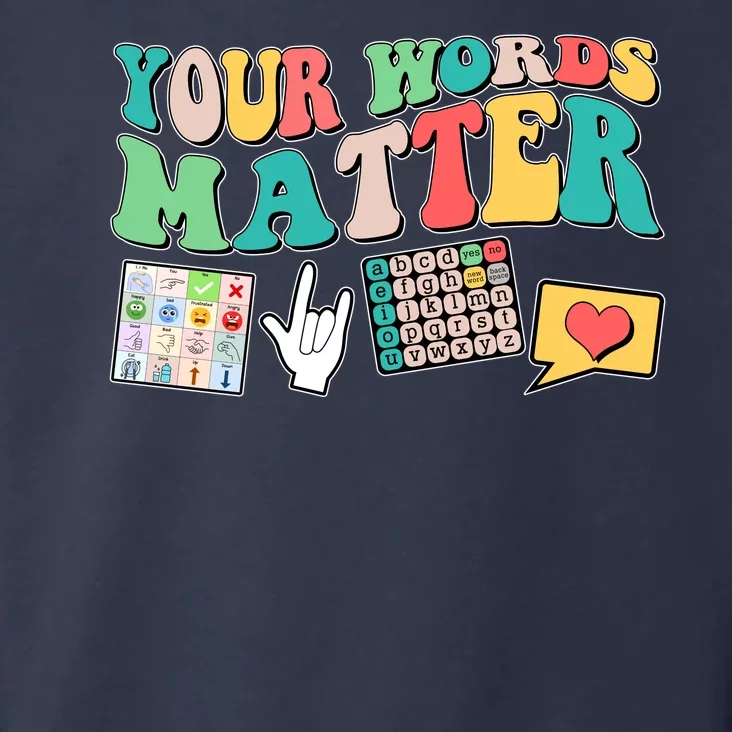 Retro Your Words Matters Speech Therapy Specialist Toddler Hoodie