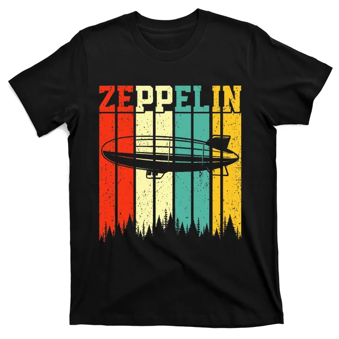 Retro Zeppelin 70s 80s Dirigible Airship Zepelin T-Shirt