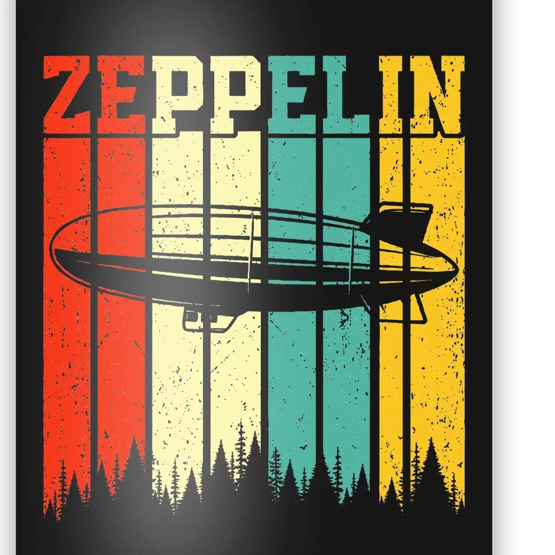 Retro Zeppelin 70s 80s Dirigible Airship Zepelin Poster