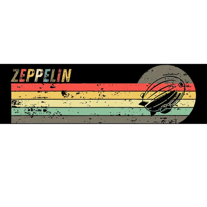 Retro Zeppelin 70s 80s Dirigible Bumper Sticker