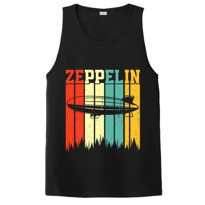 Retro Zeppelin 70s 80s Dirigible Airship Zepelin Zepplin Performance Tank