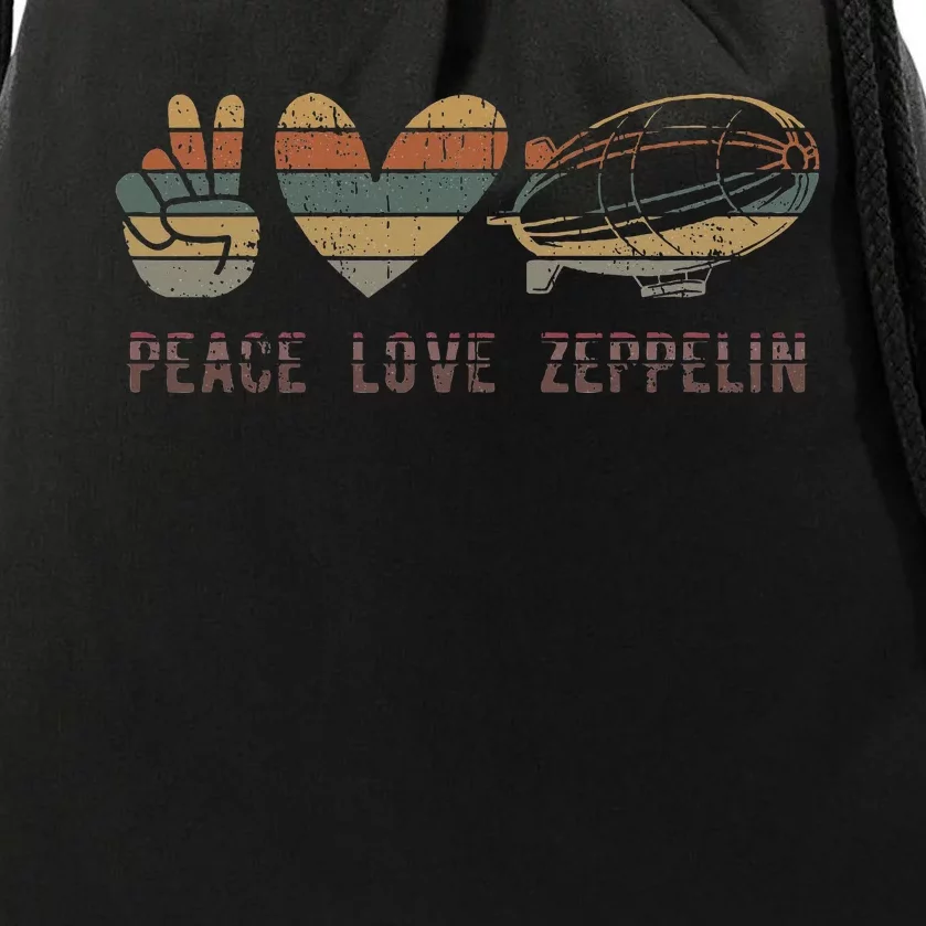 Retro Zeppelin 70s Dirigible Blimp Airship Zepelin Drawstring Bag