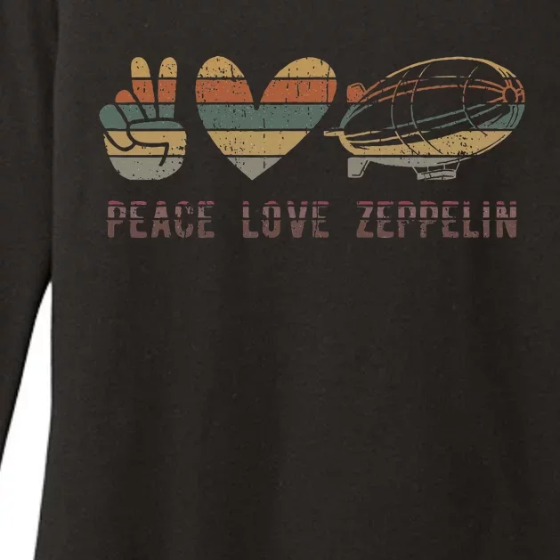 Retro Zeppelin 70s Dirigible Blimp Airship Zepelin Womens CVC Long Sleeve Shirt