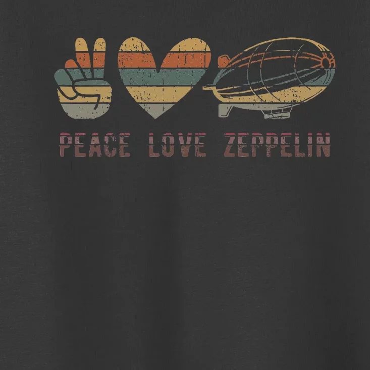 Retro Zeppelin 70s Dirigible Blimp Airship Zepelin Toddler T-Shirt