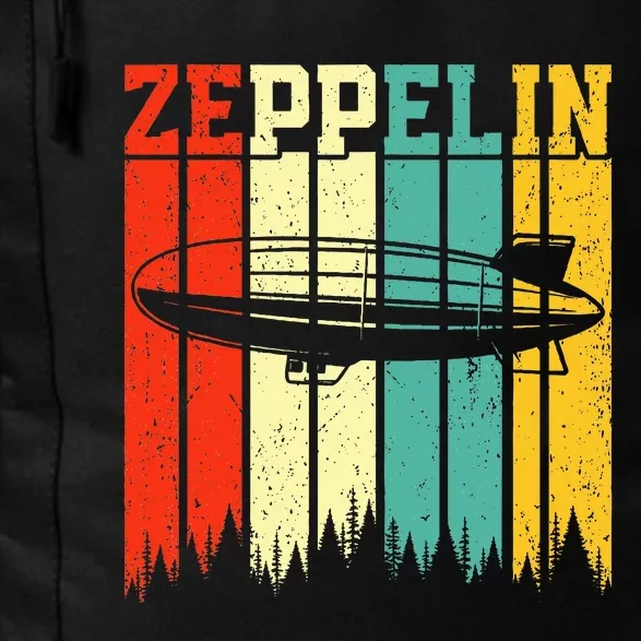 Retro Zeppelin 70s 80s Dirigible Airship Zepelin Daily Commute Backpack